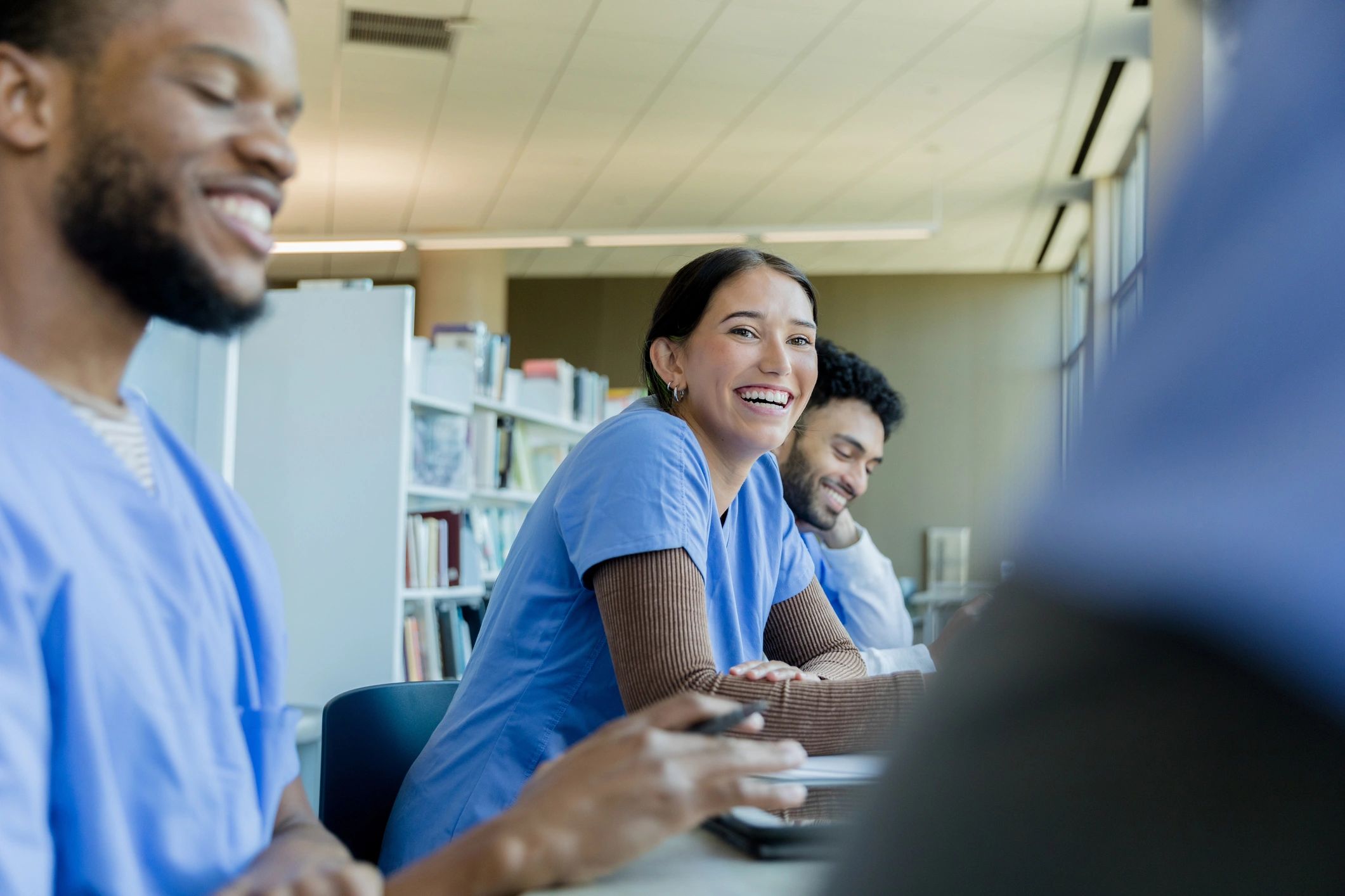 Healthcare team collaborating together