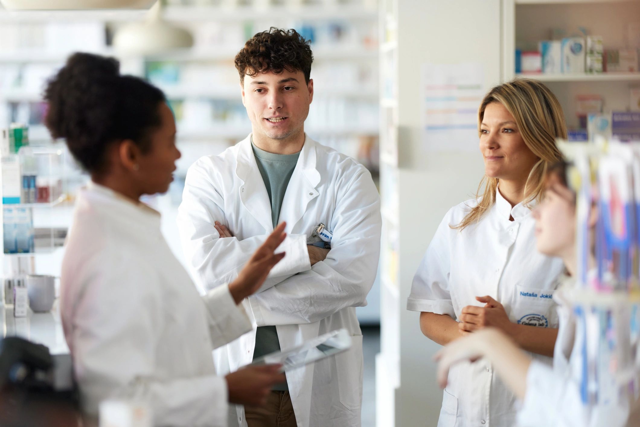 Pharmacy team in store